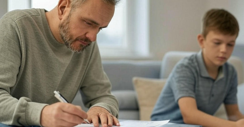 Parents discussing a collaborative divorce with children in mind